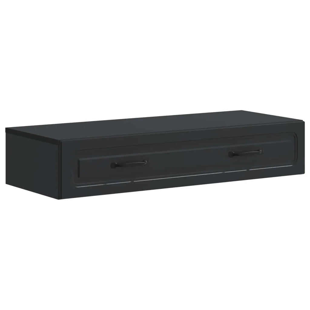 Tavolino da Parete Laterale Nero 87,5 x 34,5 x 17 cm 899346