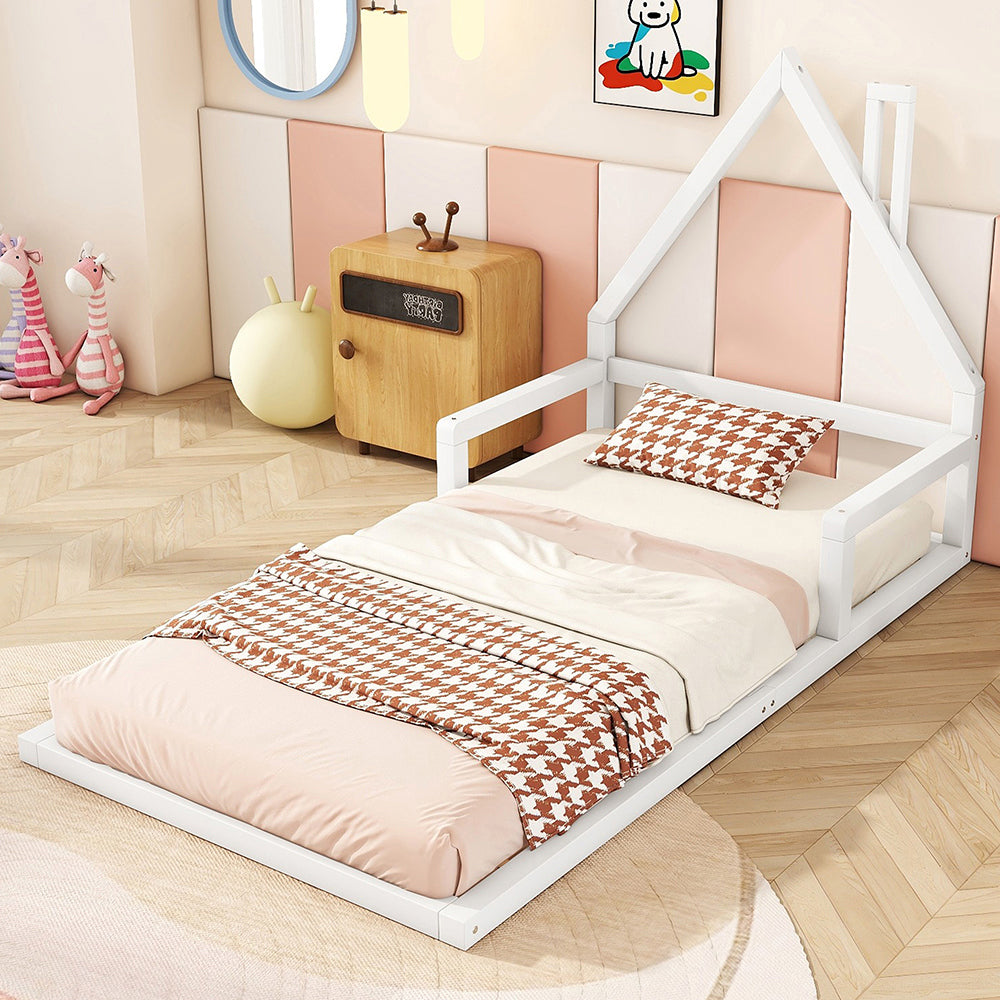 Letto a castello per bambini - Xylo - 90x200 cm - Pin massif bianco