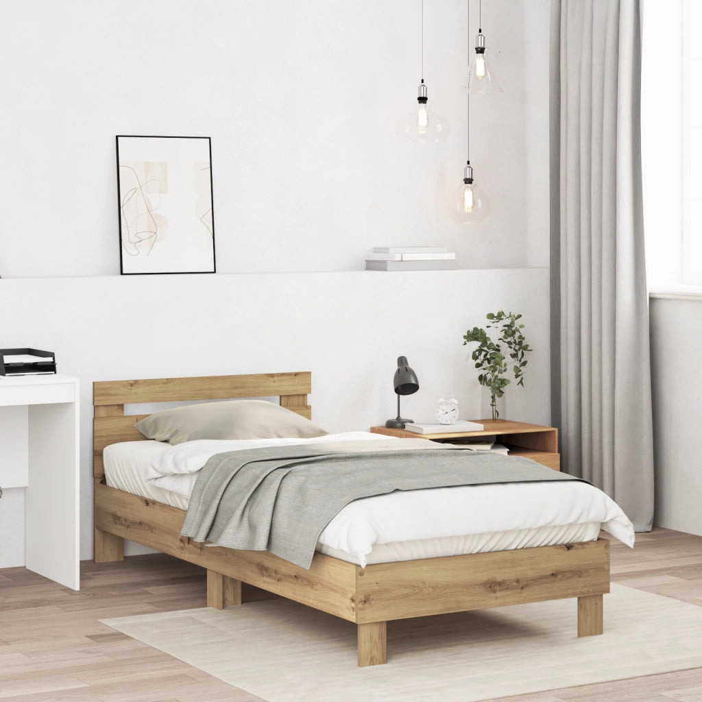 Struttura letto Rovere Artigianale Legno di rovere massiccio