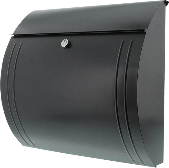 Scatola Postale con Blocco di Apertura A4 - Standard UE EN 13724 - Acciaio Zuccherino Anthracite