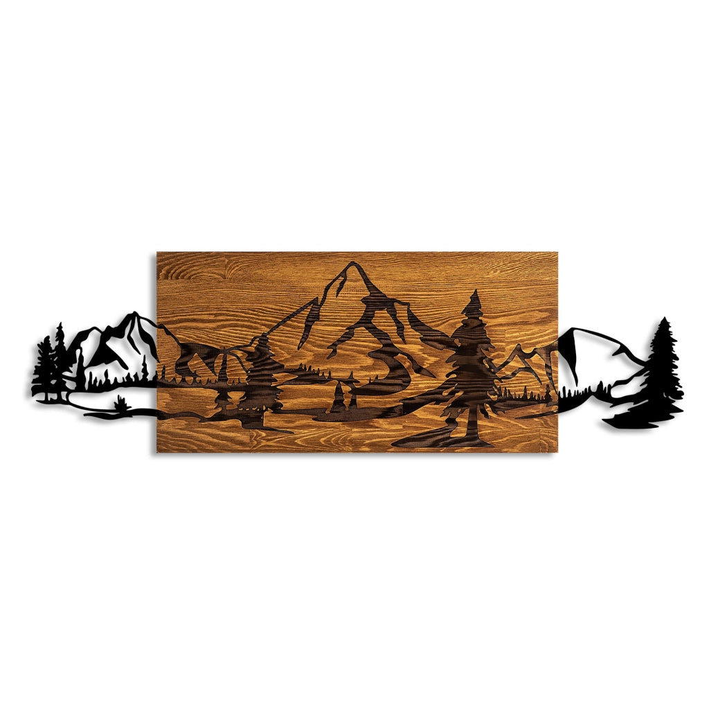 Mitorori, Quadro Materiale Struttura in Metallo, 30x95h cm Nero