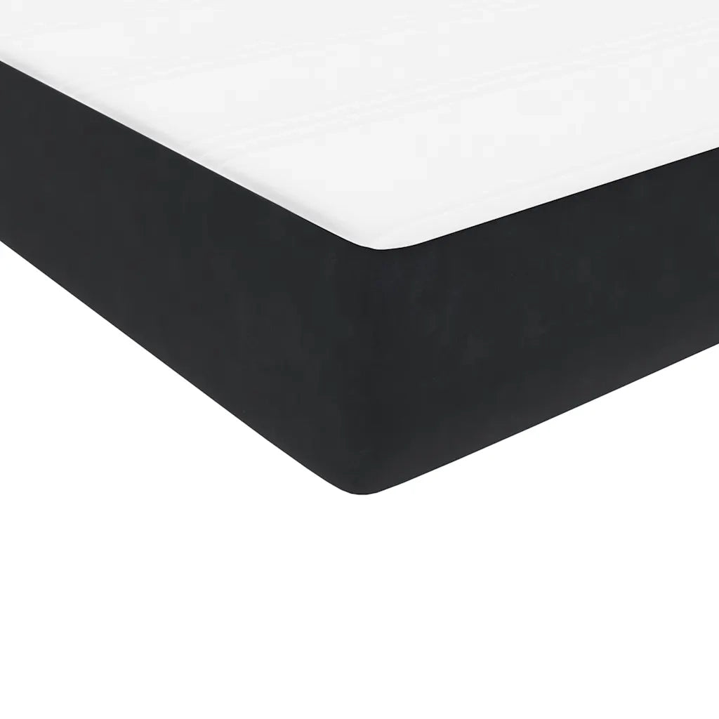 Letto a Molle con Materasso e LED Nero 200x220 cm in Velluto 3317333