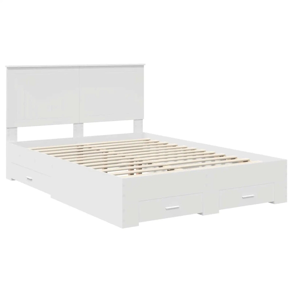 Struttura del letto Bianco 140 x 190 cm Legno multistrato