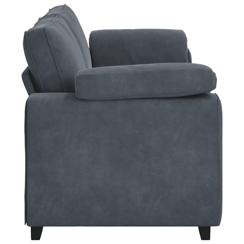Divano a 3 Posti Grigio Scuro 220x77x82 cm in Velluto 4105278