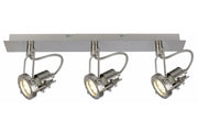 Plafoniera industriale cromata Fiji 2, 3xGU10 Reality