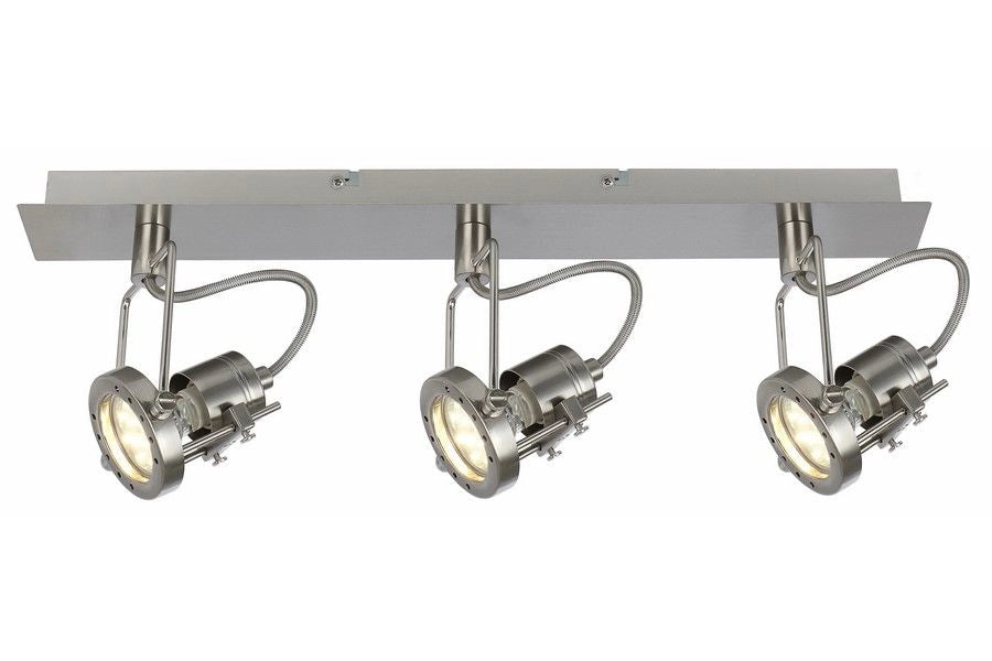 Plafoniera industriale cromata Fiji 2, 3xGU10 Reality