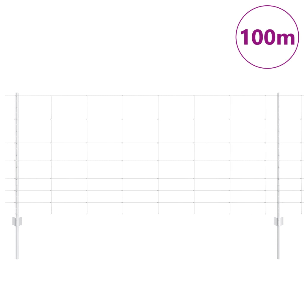 Posti per Recinzione  22 pz U-Channel 100 cm Acciaio Zincato