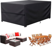Coperture acqua-resistenti per mobili da giardino - resistente ai raggi UV, ermetiche - nero - 600D Oxford - 325 x 180 x 70 cm