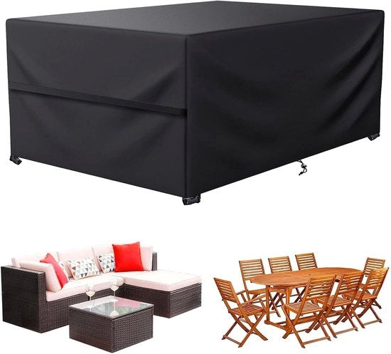 Coperture acqua-resistenti per mobili da giardino - resistente ai raggi UV, ermetiche - nero - 600D Oxford - 325 x 180 x 70 cm