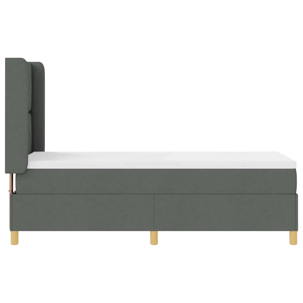 Letto a molle con strisce LED Grigio 80 x 200 cm Tessuto 3343722