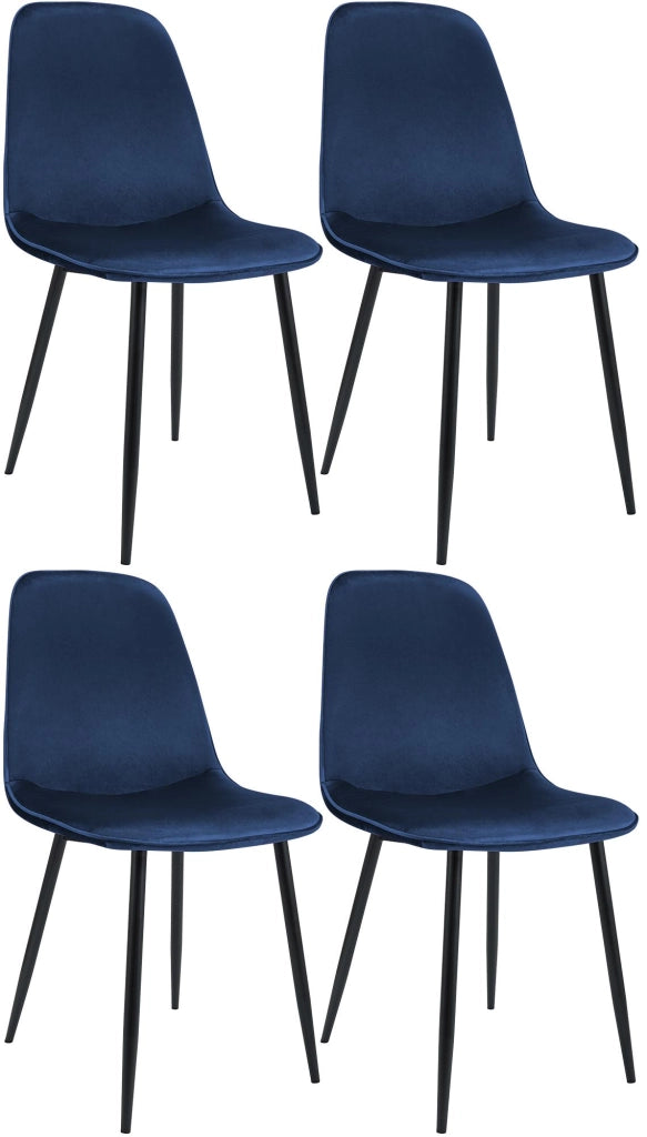 Set di 4 sedie da pranzo Maryam in velluto 6
