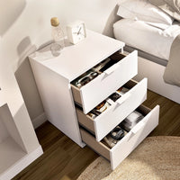 Sturgis, Comodino un Ripiano, 34x42x57h cm Bianco