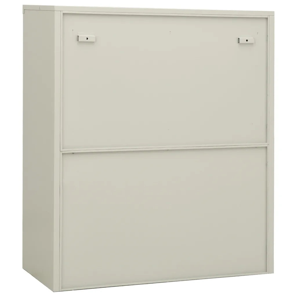 Armadio per Ufficio Grigio Chiaro 90x40x105 cm in Acciaio 335935