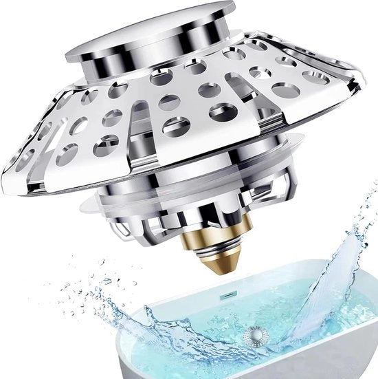 Disimpegno Pop Up Rubinetto Bagno Disimpegno Flessibile Metallico Anti Blocco Capelli Disimpegno Anti Odore Bloccato 36-45mm