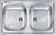 Lavello MONDIAL 79x50 2 vasche ACCIAIO INOX 011552.X1.01.2016