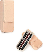 Penne in pelle, astuccio portatile con chiusura magnetica nascosta e design contenitore penne rimovibile, pelle, per 3 penne, organizzatore di tasca