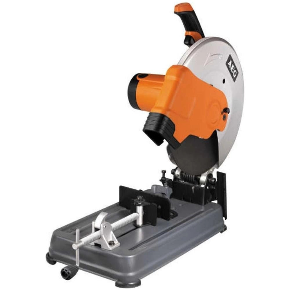 Trade Shop - Troncatrice Per Ferro Metallo 2300w Diam 355mm Aeg Smt 355 Con Morsa A Serraggio -
