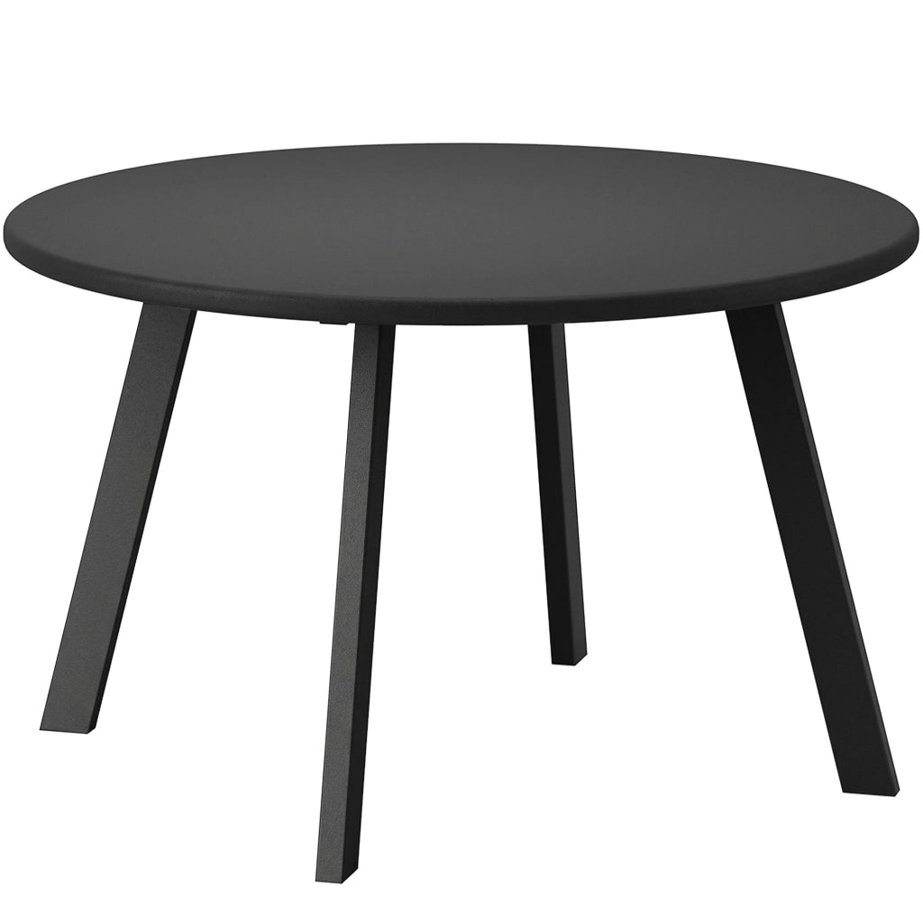 Tavolino da caff¨¨ rotondo esterno in metallo ¨C zephmum ¨C grigio scuro ?70x42 cm