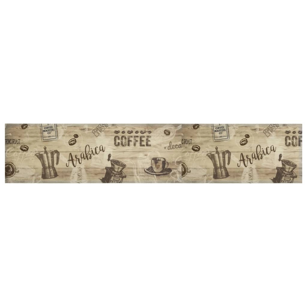 Tappetino da cucina lavabile design elegante assorbente 300 x 60 cm velluto marrone 02_0056419