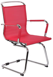 Sedia per visitatori in rete Barnet rosso