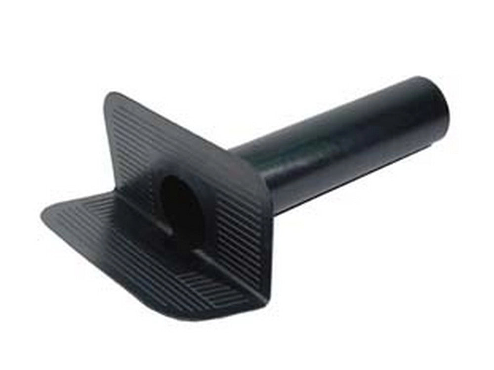 1pz bocchettone di scarico ad angolo uscita tonda in tpv nero - ø mm.100 cod:ferx.fer452809