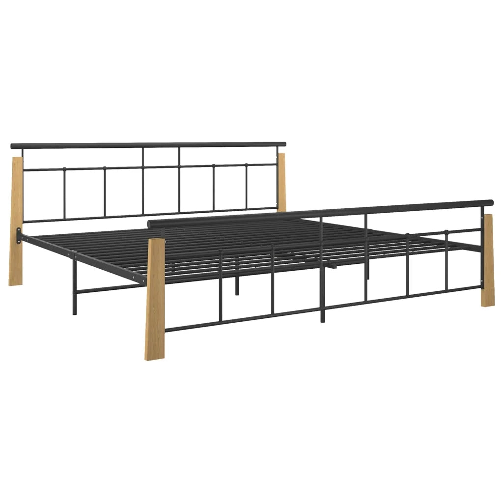 Giroletto in Metallo e Legno Massello di Rovere 200x200 cm 324903