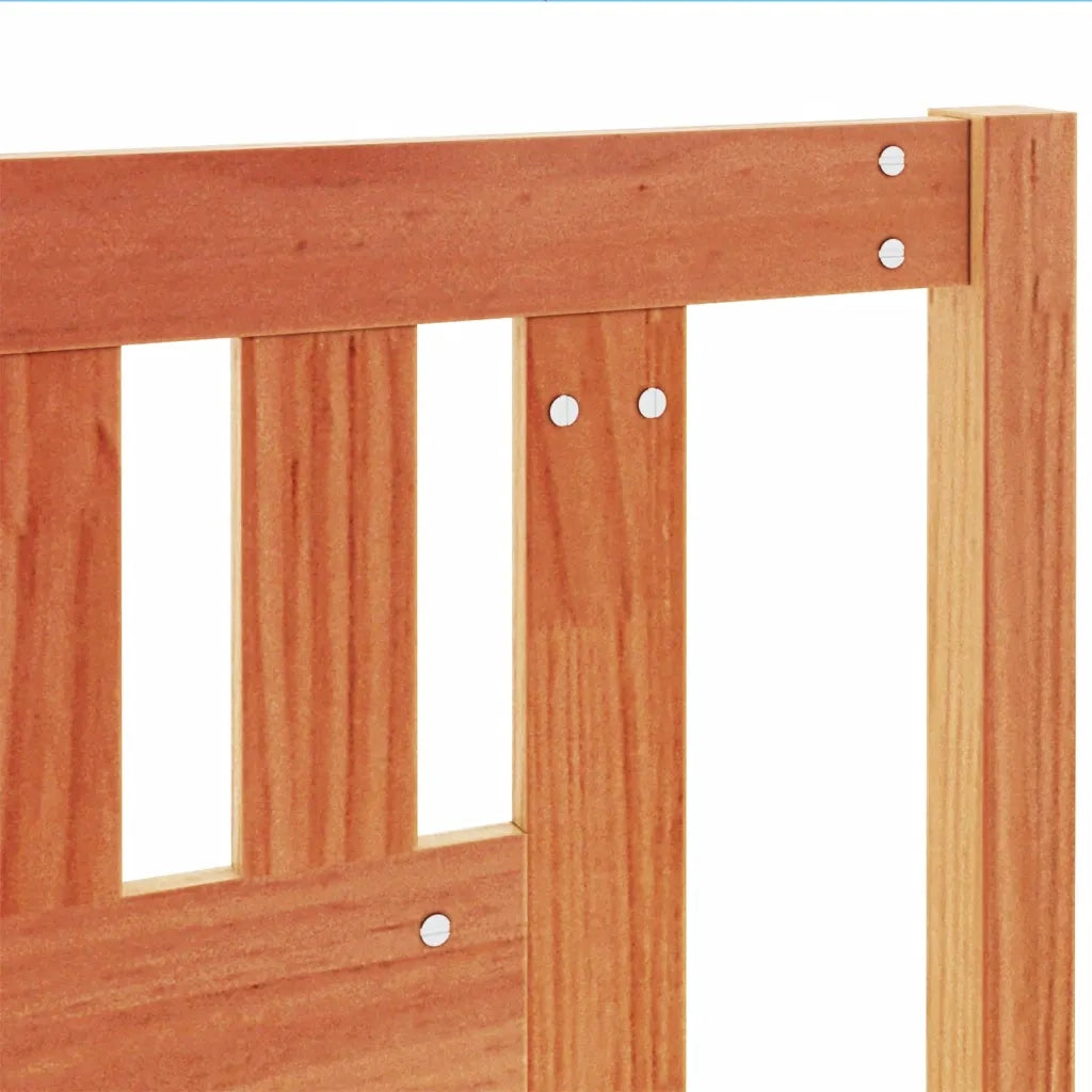 Testiera-Testata-Testiera Decorativa Marrone Cera 140 cm in Legno Massello di Pino 234102