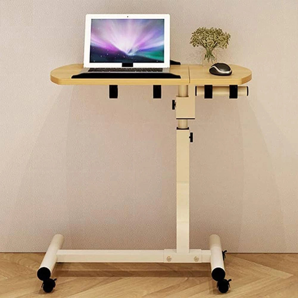 Tavolo Scrivania Porta Pc Computer Regolabile Tavolino Letto Divano con Ruote
