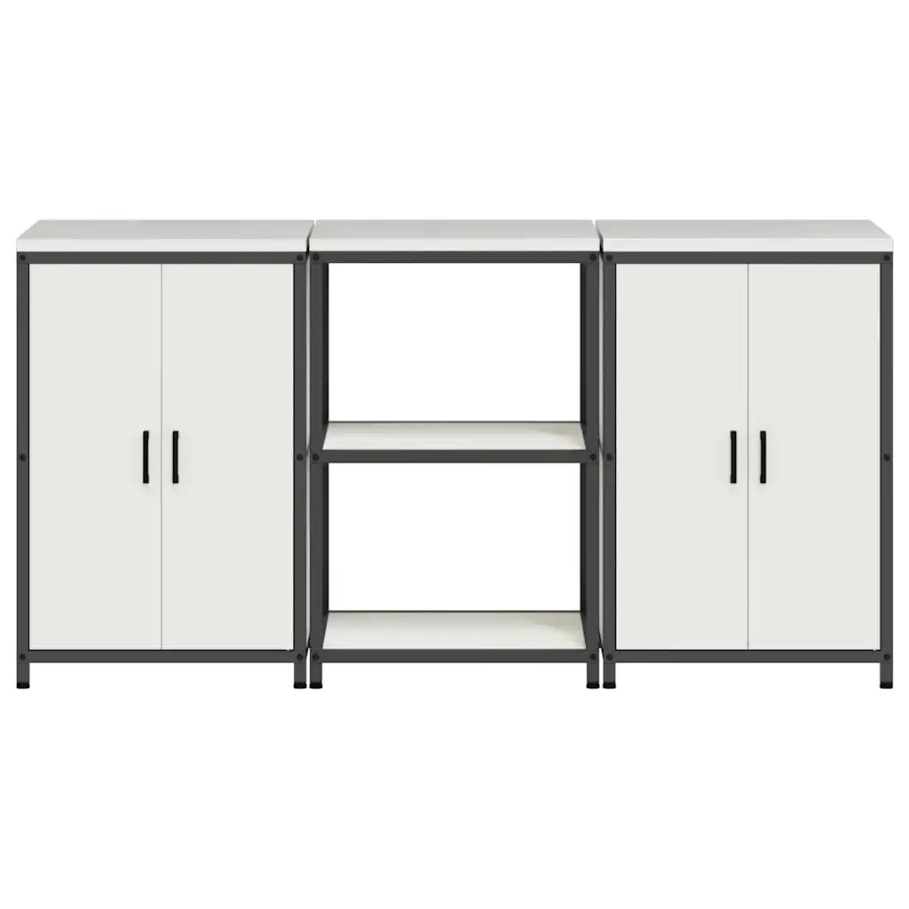 Set di Stoccaggio per Cucina con lo scaffale 3 pcs Bianco 3392695