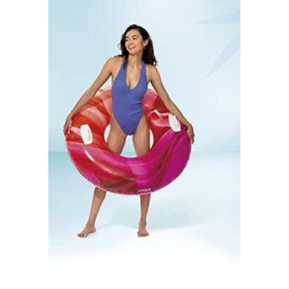 Trade Shop - Ciambella Gonfiabile Nature Mare Piscina 91cm Con Maniglie Colori Assortiti 56267 -