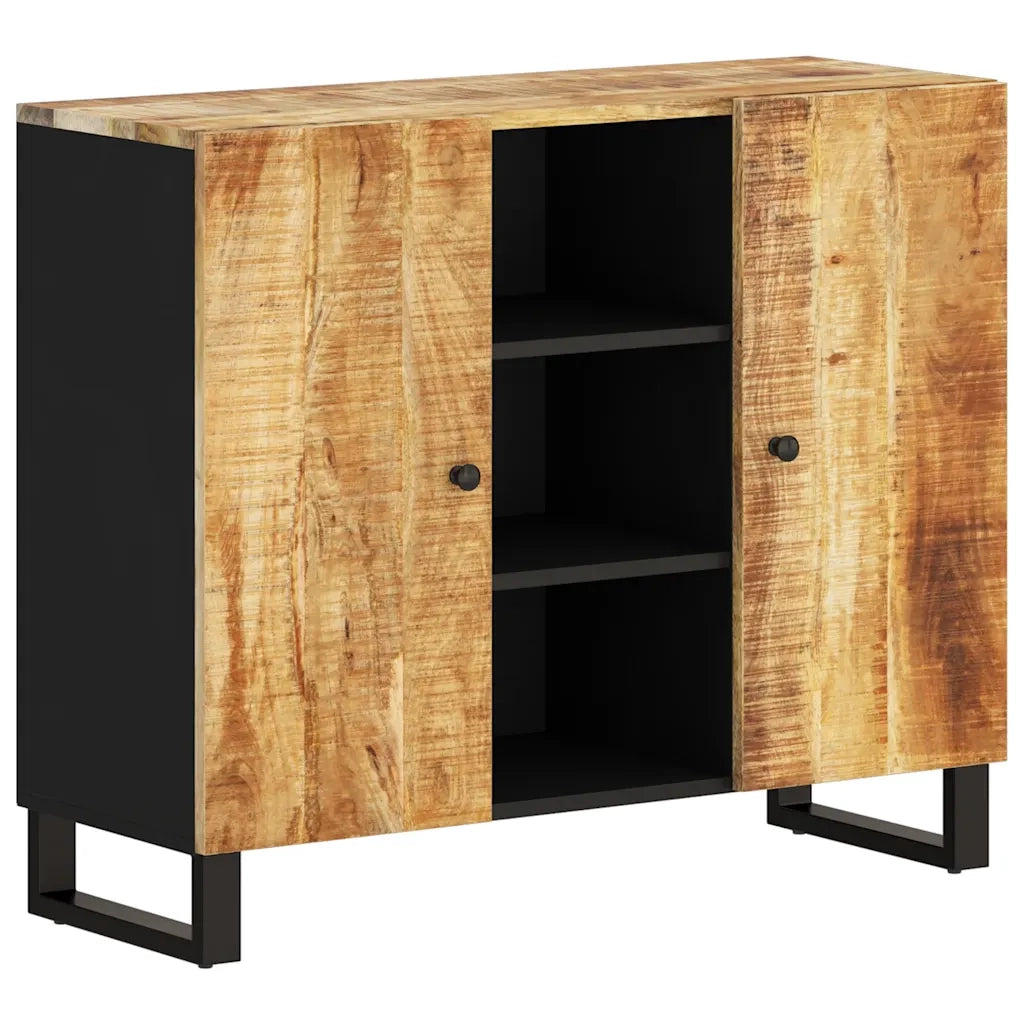 Credenza con 2 Ante-Buffet-Armadio da cucina 90x33x75 cm in Legno Massello di Mango 168270