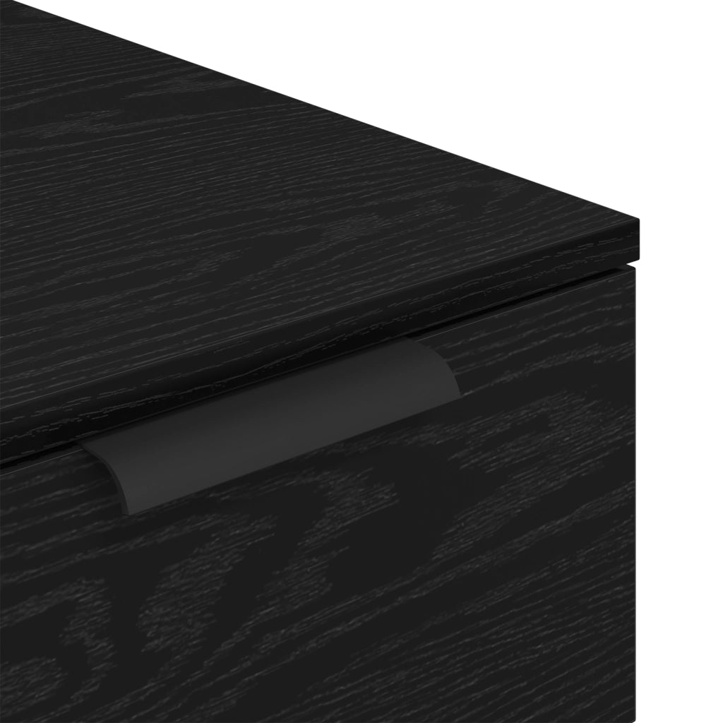 Armadio Scrivania  in Rovere Nero - 33x50x75 cm - Realizzato in Legno Ingegnerizzato