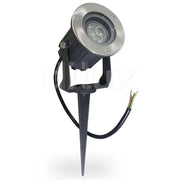 Trade Shop - Faretto Faro Cob Led Da Giardino 5w Watt Supporto Picchetto Luce Verde Ip 65 -