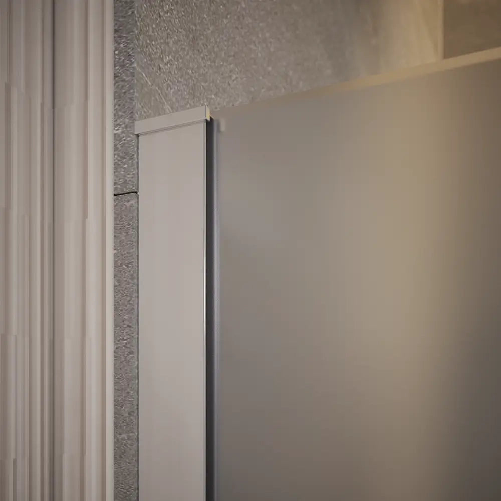 Doccia walk-in 60cm + anta 30cm vetro temperato anticalcare 10mm opaco profili cromo | Naxos