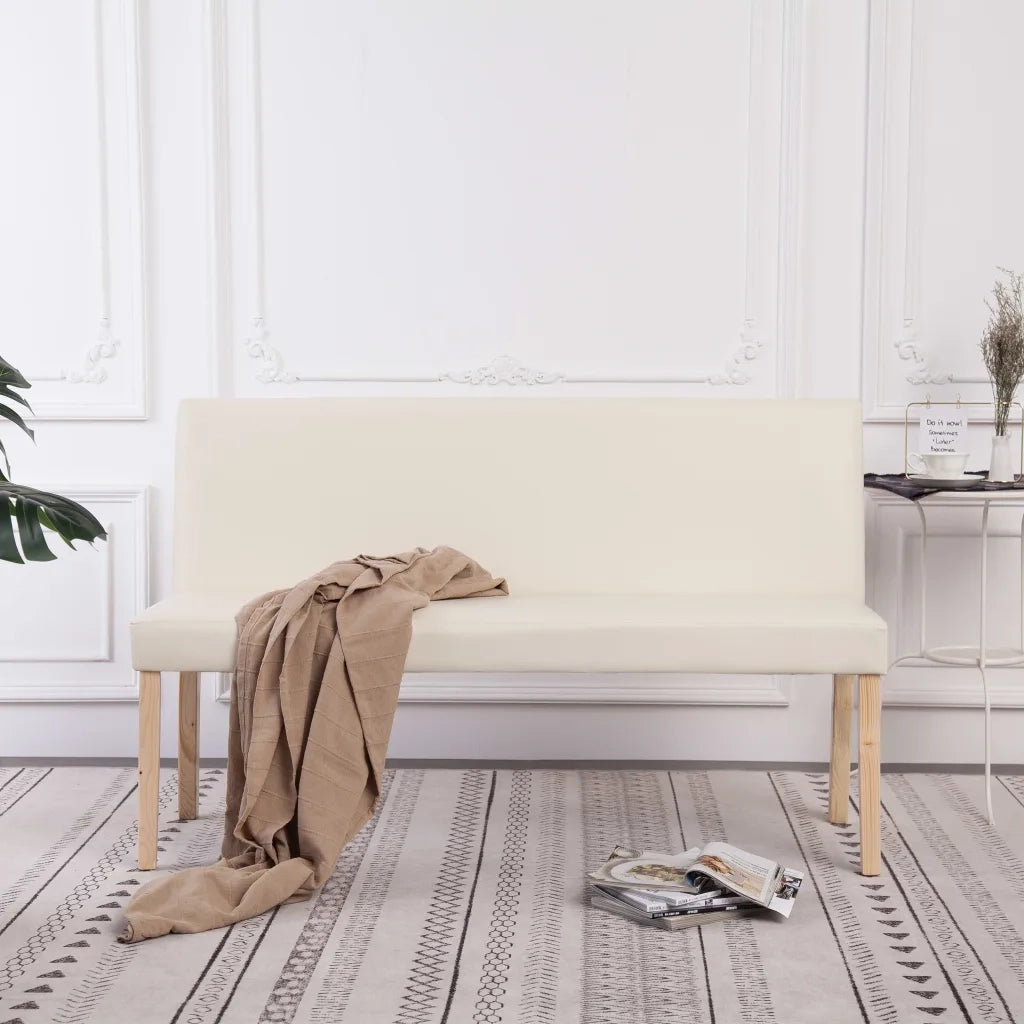 Panca 139,5 cm Crema in Similpelle 281330