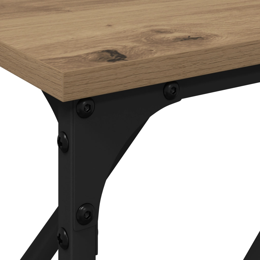 Tavolo da Console Rovere Artigianale 180x23x75 cm Legno Tecnico