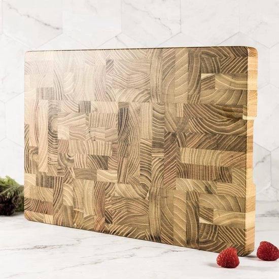 Tavolo di taglio, 37,5 x 24,5 x 2,5 cm, in legno di acacia con finitura speciale, tavolo di taglio professionale