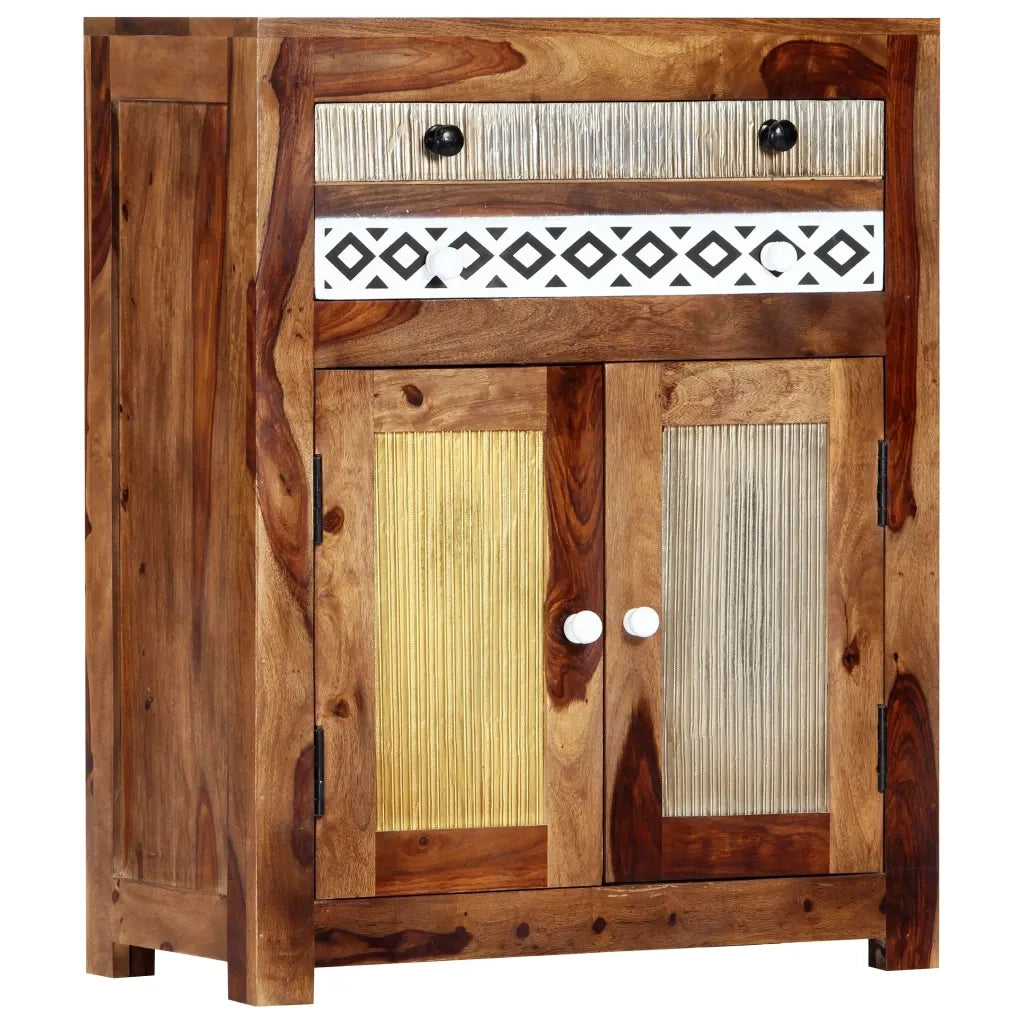Credenza-Buffet-Armadio da cucina 60x30x75 cm in Legno Massello di Acacia