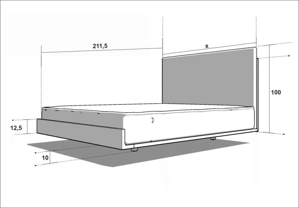 LETTO IMBOTTITO SONAR ONE 160x200 SOLIK OAK NATURALE