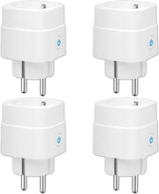 Set di 4 Stuzzo Intelligente 16A 3680W con Misurazione del Consumo di Energia - Alexa & Google Home - Comando a Voz - Comando a Distanza - Nessun Hub Richiesto - Wifi 2,4 GHz