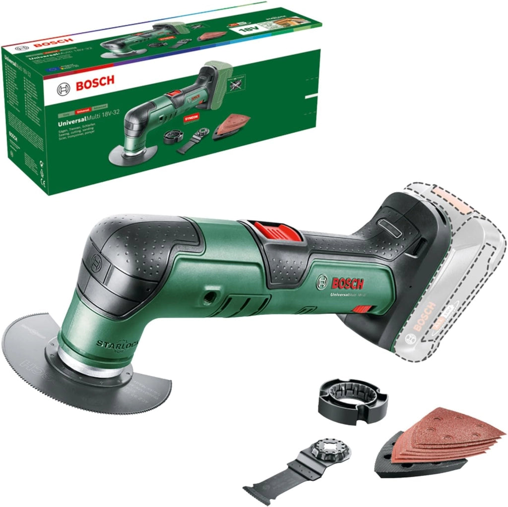Bosch Home and Garden 0603104000 AdvancedMulti 18 Utensile Multifunzione, Senza Batteria, 18 V, Verde