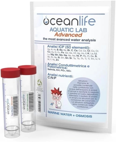 OceanLife Aquatic Lab Advanced Test ICP Marine Water 64 elementi - Test di Laboratorio per Acqua marina e osmotica