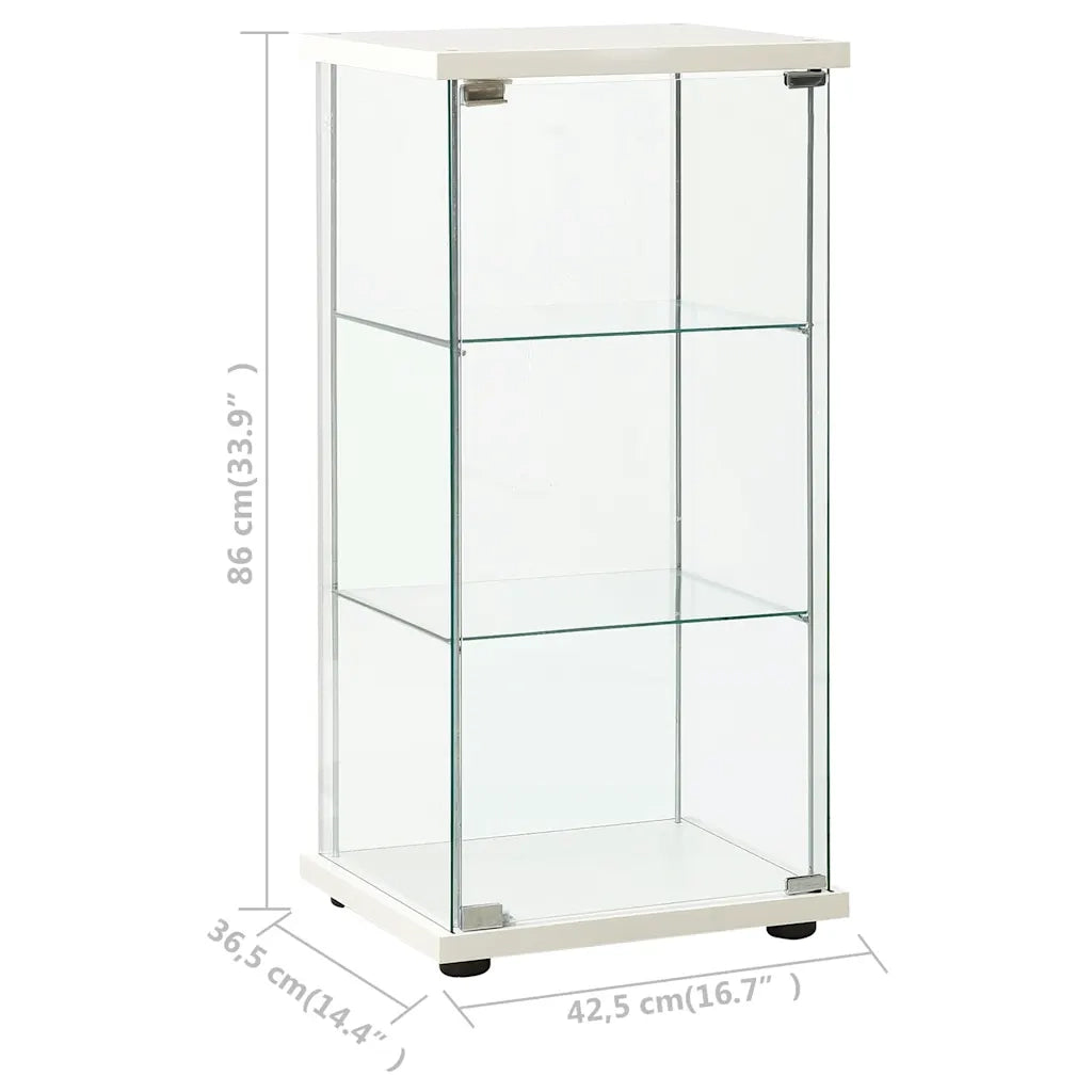 Armadietto Portaoggetti in Vetro Temperato Bianco cod mxl 50475