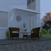 Tenda da Sole Retrattile con LED-Tenda parasole per Patio 300x150 cm Crema