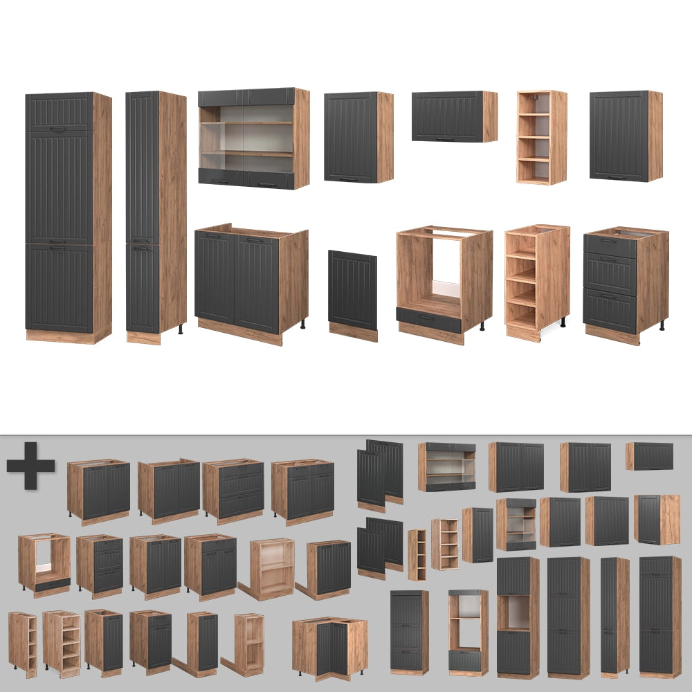 Vicco Cucina componibile Grigio scuro 355 cm , PL Antracite