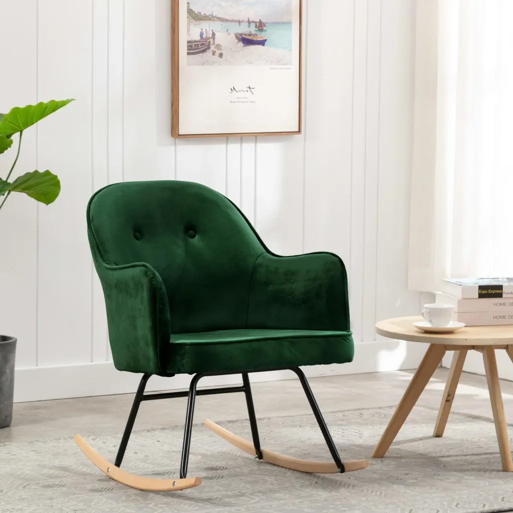 Sedia da Pranzo Verde Scuro in Velluto CFW5516320