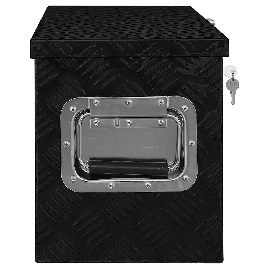 Cassetta in Alluminio Forma Trapezoidale 70x24x42 cm Argento 142942