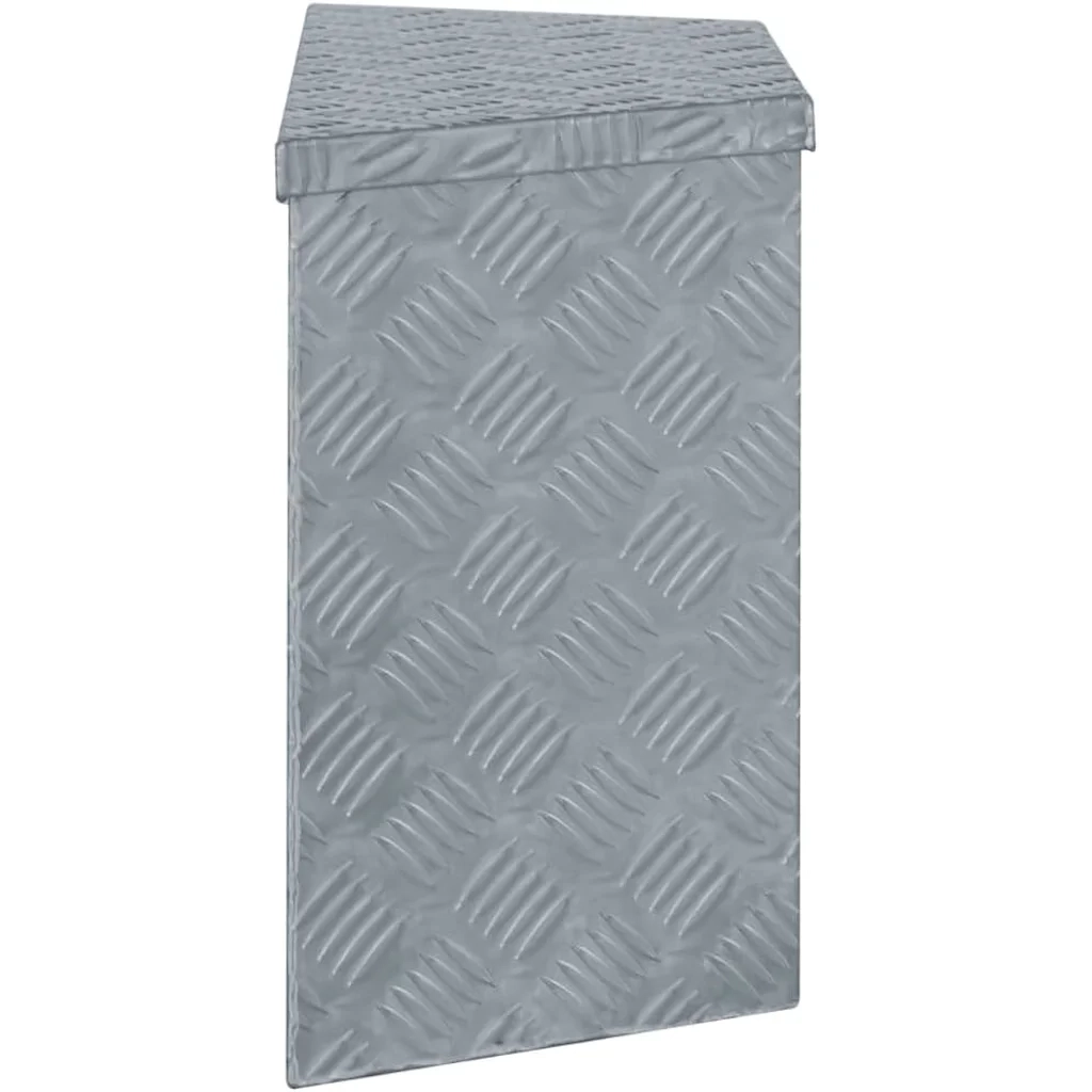 Cassetta in Alluminio Forma Trapezoidale 70x24x42 cm Argento 142942