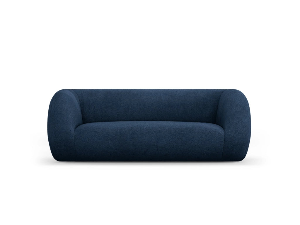 Cosmopolitan Design - Divano "Essen" 2 posti in bouclé blu scuro 
