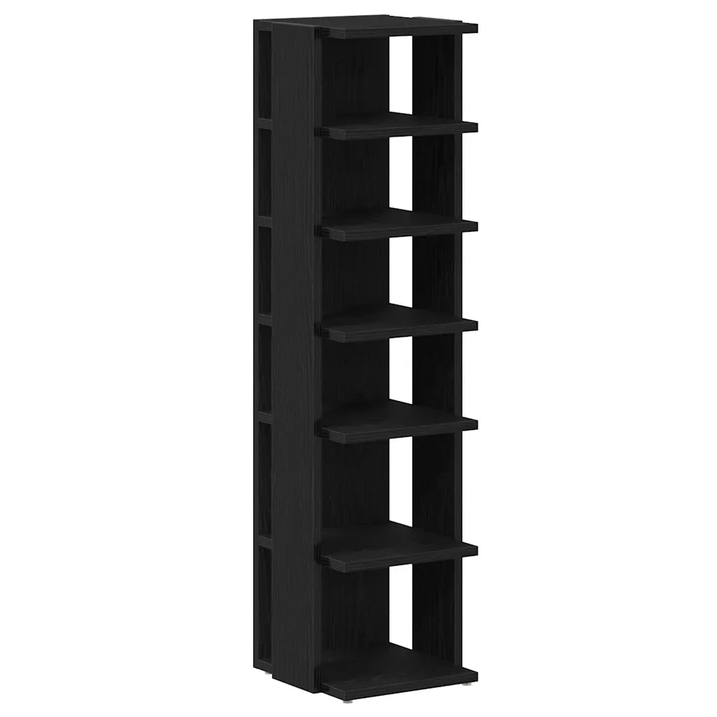 Scarpiere 2 pz Rovere Nero 25x27x102 cm in Legno Multistrato 862067